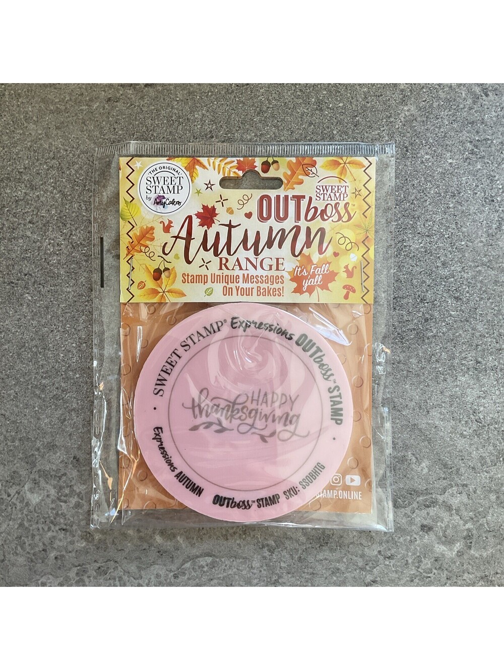Sweet Stamp by AmyCakes Autumn Outboss Expression Stamp Happy Thanksgiving